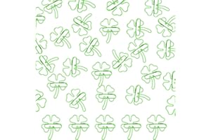 Canollo 30 Stück Vierblättrige Kleeblatt Büroklammern, Büroklammern Groß, Metall Paper Clips, Nette Papierklammern, Kreative Büroklammer für Büro Schule Schreibwaren Dokumente Gift