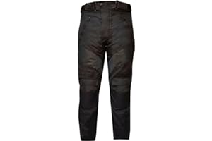 warrior gears Motorcycle Cordura Mesh Waterproof Trousers Kids, Black Protective Motorbike Trousers for Children, Boys Waterproof Trousers with CE Protective Armours, Kids Pants - Black, 5-18 Years