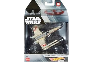 Hot Wheels Star Wars Starships Select - HMJ01 - Vaisseau Spatiale en métal 1/50 - X-Wing Fighter (Red Three)
