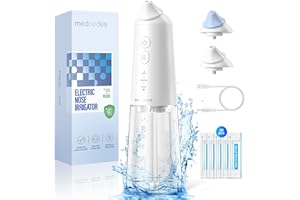 Medcodes Sistema di irrigazione nasale, Bottiglia di risciacquo sinusoidale pulsante senza fili, Macchina di risciacquo nasale per la cura dei seni e del naso, Pulitore elettrico del naso (Large A)