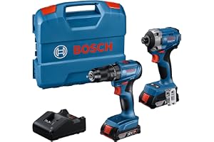 Professional 18V System sladdlös slagskruvdragare GDR 18V-215 + borrskruvdragare GSB 185-LI (inkl. 2x GBA 18V 2.0Ah, GA