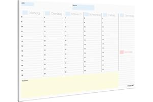 ‎PACKLIST PACKLIST® Wochenplaner Block A4 ohne Festes Datum. Terminplaner, Familienplaner mit 52 Wochen. Notizen, Pläne, Wichtig - Exklusiver Kalender mit ECO-Verpackung - 100% Papierprodukt, kein Plastik