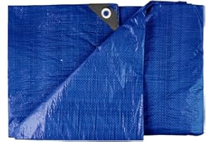 Knity Abdeckplane, Plane Wasserdicht | 3x5 m,180 g/m²,blau | Wetterfeste LKW Plane, Gewebeplane, Abdeckplane mit Ösen