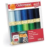 G&uuml;termann creativ Sewing Thread Set with 10 Bobbins of Coselotall 100 m in Different Colours