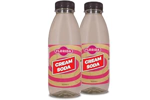 FLORIDA SODA SYRUPS Florida Soda Syrup Compatible With Sodastream - Twin Pack Apartame Free (500 ml (Pack of 2), Cream Soda)