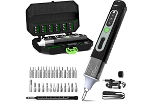 Elektrisk Precisionsskruvdragare 36-i-1 – Mini Skruvdragarsats med 4 Vridmoment, LED-skärm & 1500mAh Batteri