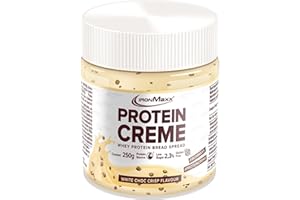 ‎IRONMAXX IronMaxx Protein Creme - White Choc Crisp 250g | cremiger high protein Brotaufstrich | low carb, low sugar für eine gesunde Ernährung geeignet