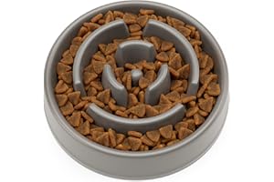 SIMPLYNATURAL NATURAL PET FOOD 𝗦𝗶𝗺𝗽𝗹𝘆𝗡𝗮𝘁𝘂𝗿𝗮𝗹® Ciotola per Cani Anti Ingozzamento Ciotola Cane, Slow Eating Bowl, Alimentatore lento - Mangiatoia lenta per cani e gatti, Ciotola Cani Mangiare Lento, Medio/Piccola