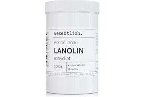 Lanolin ullgryn anhydrid 1000 g vatten- och knappt luktande ullvax från wesentlich.