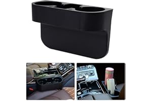 Ecloud Shop® - 1 porta-bicchieri multifunzione per auto, 3 in 1, organizer/portaoggetti per auto/camion, per tazze, bottiglie d’acqua, cellulare, colore: nero