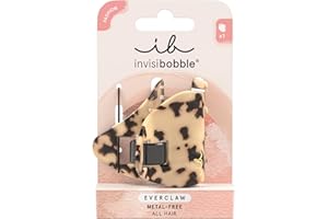 ‎INVISIBOBBLE invisibobble Leo Haarklammer EVERCLAW, Haarspangen Damen & Mädchen, Rutschfeste Leoparden-Haarklammer, Haarspange Leopardenmuster metallfrei & haarschonend, 1 stück (1er Pack)