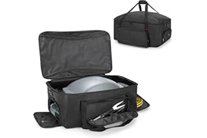 SAMDEW Copertura per Griglia Compatibile con Weber Q1400 Griglia Elettrica, Borsa per Il Trasporto Portatile per Griglia Compatibile con Weber Q1000 Q1200 Griglia Gas Propano (Disegno di Brevetto)