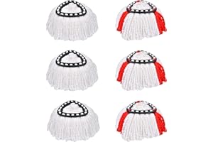LATAWON 6Pack Spin Mop Refill Replacement Head Compatible with Ocedar and Vileda,Mop Refills 100% Microfiber, Deep Cleaning Machine Washable and Easy-to-Replace
