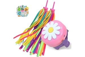 SVNR Bicycle Tassel Streamer, Bicycle Streamers with Bike Bell for Kids, Bike Handlebar Streamers, Bicycle Grips, Moto Ribbons - Multi Colored Party Decorations for Birthday Parties, Weddings