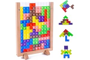 VORHOT Zabawki Montessori Puzzle dla dzieci 3 4 5 lat, zabawka 3D Tetris puzzle akrylowe, rosyjskie w kształcie Montessori STEM zabawki edukacyjne, prezenty świąteczne dla chłopców i dziewcząt