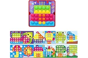 DYOUEN Mosaik Steckspiel Kinder Montessori Kinderspielzeug für Kinder Steckspiel ab 2 3 4 5 Spielzeug Spielzeuggeschenke für Frühes Lernen