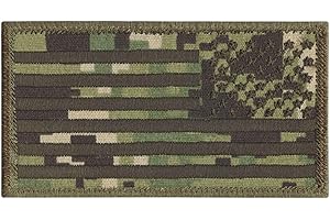 2AFTER1 American Reversed Flag NWU Type III US Navy Standard Size 2-1/8x4 inch AOR2 USA USN Tactical Morale Hook Patch