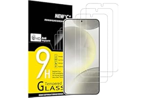 NEW'C 3 sztuki, Ochraniacz Ekranu do Samsung Galaxy S25 Plus, Galaxy S25 Edge, Folia ochronna ze szkła hartowanego bez pęcherzyków powietrza, odporność na zarysowania