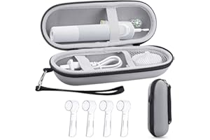 Amurhey Reiseetui Zahnbürste Elektrische mit 4 Stück Zahnbürsten Abdeckungen für Oral B, für Oral-B Pro, für Sonicare Electric Toothbrush Tragbare Reisebox Tasche mit Zubehör Aufbewahrung