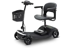 ‎SACHSENRAD SachsenRAD 4 Wheel Foldable Mobility Scooter for Seniors - Sturdy Frame with 300 lb Load Capacity, LED Lighting & All-Terrain Tyre with Removable Basket