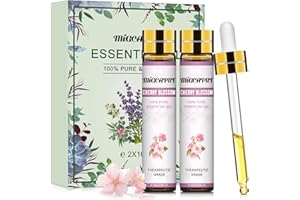 MIGCAPUT Olio Essenziale di Fiore di Ciliegio 2 x 10ML, Set di Oli Essenziali di Grado Terapeutico, Olio di Aromaterapia Naturale Puro al 100% per Diffusori, Umidificatore, SPA, Massaggi, Bagno