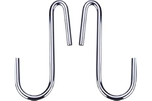 Outus Mnixy 20 Pack Heavy Duty S A Forma S Appeso Gancio per Stoviglie Cucchiaio Pentole Utensili Borse Asciugamani Vestiti Piante Attrezzi da Giardino, Acrylic, Argento