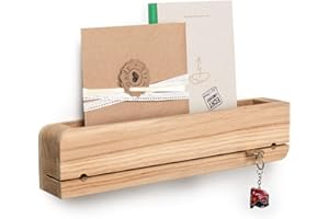 Natuhr Schlüsselbrett Ablage Holz Schlüsselhalter Schlüsselleiste (Eiche unbehandelt)