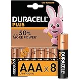 Duracell Plus AAA Alkaline Batteries [Pack of 8], 1,5 Volts LR03 MN2400