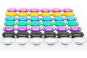 ZDZBLX Aimant Frigo, Lot de 42 Aimant Puissant Magnet Frigo Aimants Tableau Magnétique, Colorés Aimant Transparent Magnet Petit Aimant Rond Aiment,pour Tableau Magnetique Frigo,Calendrier (7 Couleurs)