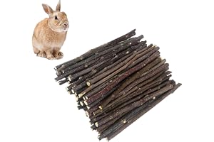 Äppelträ tugga 300 g, naturlig tuggleksak designad speciellt för små husdjur, idealisk för daglig tuggning, lämplig för kanin