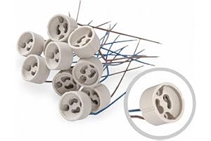 MEXTRONIC Attacco per Lampadine alogene GU10 VDE ad alto voltaggio, in ceramica, 190-230 V, 10 pz