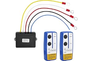 QWORK® Fjärrkontroll för vinsch, elektrisk vinsch, radiofjärrkontroll, räckvidd 30–70 m, 12 V, batterier ingår ej