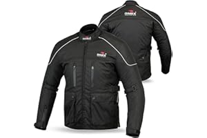 Dimex Mens Motorcycle Waterproof Cordura Textile Jacket Motorbike Armours (LARGE)