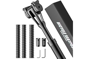 Wothfav Tige de Selle de Vélo Suspendue à Ressort, Tube Selle Velo en Alliage d'aluminium, Tige de Selle Telescopique pour BMX/VTT/VTC/Vélo, Ø27,2/30,9/31,6mm