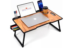Mota Barman Study Table Bed Table Premium Laptop Table/Foldable and Portable Wooden/Writing Desk for Office/Home/School (Wood Cotted)