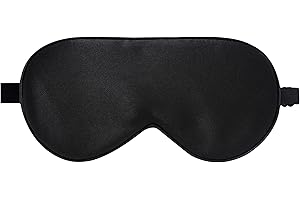 LaCourse 100% Schlafmaske Seide Bio zum Schlafen mit Reisetasche. Beide Seiten aus 19 Momme Seide, Verstellbare Augenmaske Schlafmaske für Frauen & Herren, Schwarz