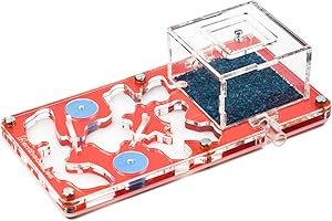 AntHouse.es - Hormiguero Acryl Hori-Acri 10x20x1,3 cm | Rot | Schaumstoff-Feuchtigkeitssystem | Inklusive Ameisen