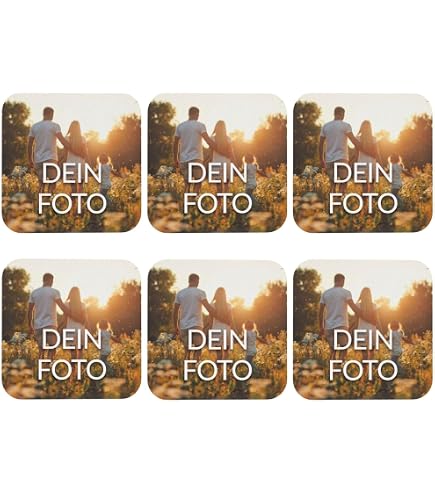 Personalisiertes Schieferuntersetzer-Set Mit Gravur - Individuelle Geschenkidee Für Männer & Frauen - Rutschfeste Untersetzer Für Gläser