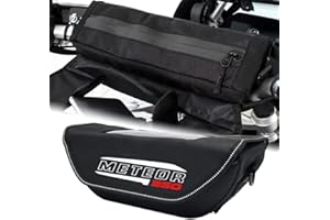 Wodpice Sac de guidon de moto pour météor 350, étui étanche et anti-poussière, sac de voyage pour moto de grande capacité avec écran transparent