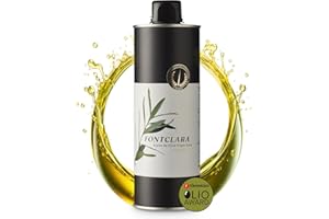 ‎FONTCLARA FONTCLARA Picual Natives Olivenöl Extra aus Spanien, Preisgekrönt, mittel fruchtig, Ideal für herzhafte Gerichte, Braten, Kochen & Garnieren, kaltgepresst, 0,5l Flasche
