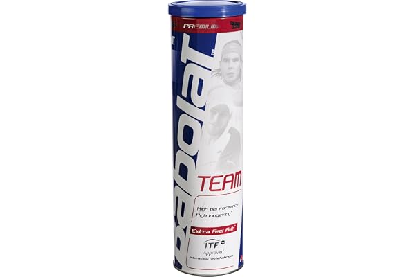 Babolat Team, Tube de 4 Balles de Tennis