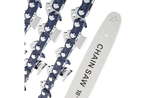 ANEELV Sågkedja 18 tum 45 cm 3/8 tum LP 1,3 mm 62 TG – set om 3