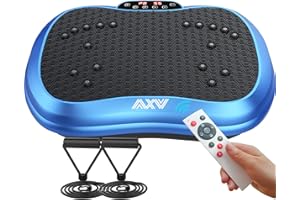 AXV Vibration Plate Exercise Machine Whole Body Workout Vibrate Fitness Platform Lymphatic Drainage Machine for Weight Loss Shaping Toning Wellness Home Gyms Workout