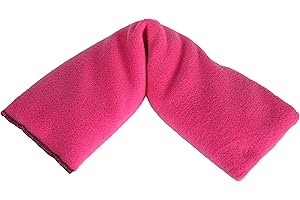 TEXTILES101 Microwavable Unscented Wheat Bags, Plain Fleece Microwave Heat Pack for Back, Neck, Joints and Shoulder Pain Relief 44cmx13cm (Pink)