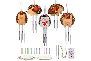 DNGH Set di Scacciapensieri per Bambini Legno per Bambini Fai Da Te per Primavera Estate Autunno Inverno Ragazza&Ragazzo (Riccio)