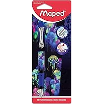 Maped Penna Stilografica Deepsea Paradise - Ricaricabile, Punta Iridium, Design Meduse
