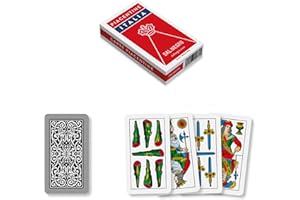 DAL NEGRO Dal - Jeu de Cartes Piacentine Italia, composé de 40 Cartes en Carton, idéales pour Jouer au Balai et à l'atout.