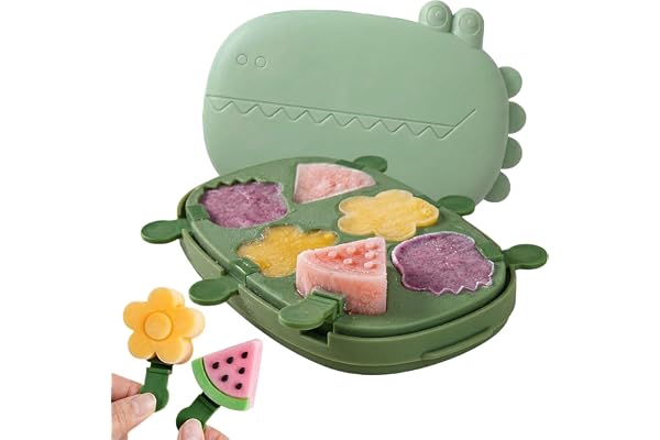 Isformar, glassformar, silikon, 6 celler, BPA-fria, mini-isformar, glassformar med stjälk och lock, återanvändbara isformar för barn och spädbarn