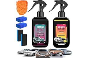 Oveallgo Lymrex Kit Premium D'Entretien Automobile, 3 En 1 Lymrex Voiture, 200ml Lymrex Spray Voiture éTanche à L'Eau Et à La PoussièRe, 100% SûR Pour La Peinture Des (Jaune+Rouge)