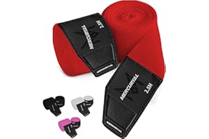 MERCURYAL Bandages de boxe pour protéger les mains - Bandages Boxe Gants intérieurs - Bande de boxe - Bandages Boxe 4m - Hand Wraps Muay Thai MMA Kick Boxing Arts Martiaux - Bandages pour femmes et hommes